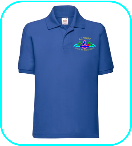 Bangor School Blue Polo shirt