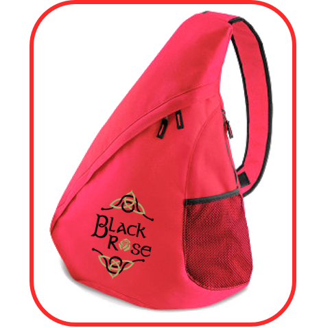 Black Rose Academy Red Monostrap Bag