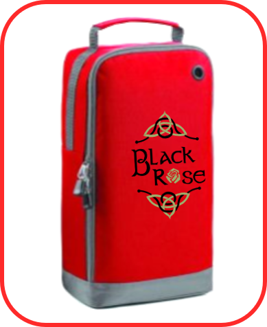 Black Rose Academy Red Shoe Bag