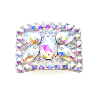 Diamante Buckles with Butterfly Design in AB Crystals