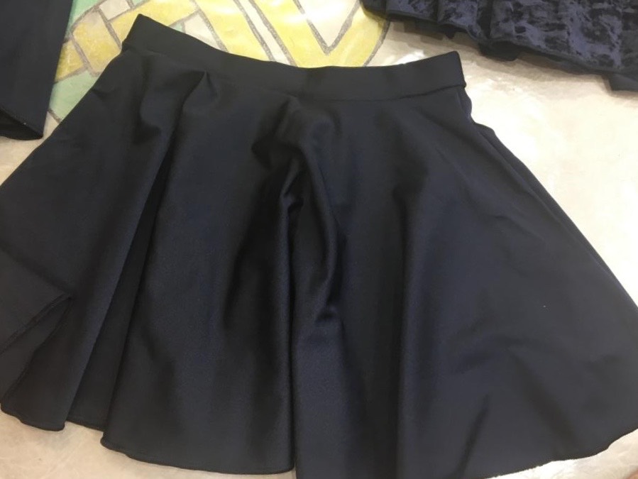 Custom made to measure lycra  skirt.