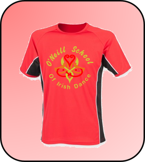 O'Neill School Co Meath Red and Black Contrast Tshirt