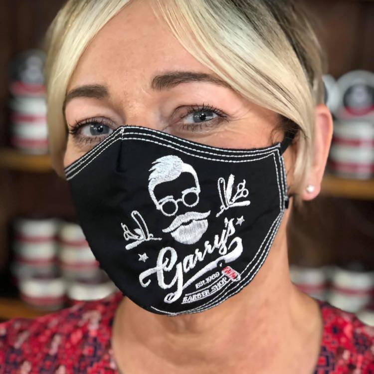 Garrys Barbers Facemask only available from Garrys Barbers